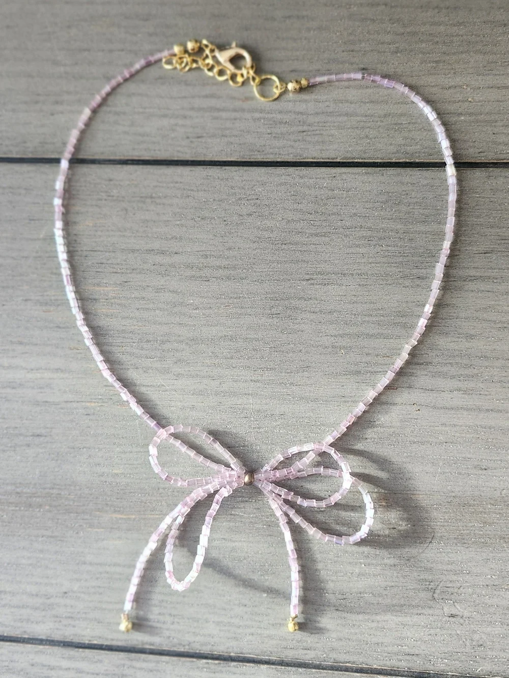 Pink Bow Choker Necklace